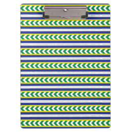 Groen en blauw Lets Lets Etnische Folk art Klembord