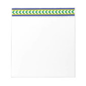 Groen en blauw Lets Lets Etnische Folk art Notitieblok (Voorkant)