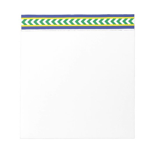 Groen en blauw Lets Lets Etnische Folk art Notitieblok (Voorkant)