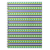 Groen en blauw Lets Lets Etnische Folk art Notitieboek (Voorkant)