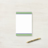 Groen en blauw Lets Lets Etnische Folk art Post-it® Notes (Op bureau)