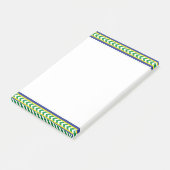 Groen en blauw Lets Lets Etnische Folk art Post-it® Notes (Schuin)