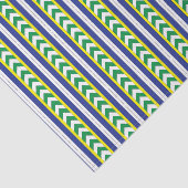 Groen en blauw Lets Lets Etnische Folk art Tissuepapier (Detail)