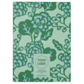 Groen en Blauw Levendig en Vet Bloempatroon Klembord (Achterkant)