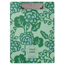 Groen en Blauw Levendig en Vet Bloempatroon Klembord