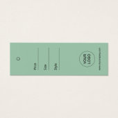 Groen en Blauw Levendig en Vet Bloempatroon Label Mini Visitekaartjes (Voorkant)