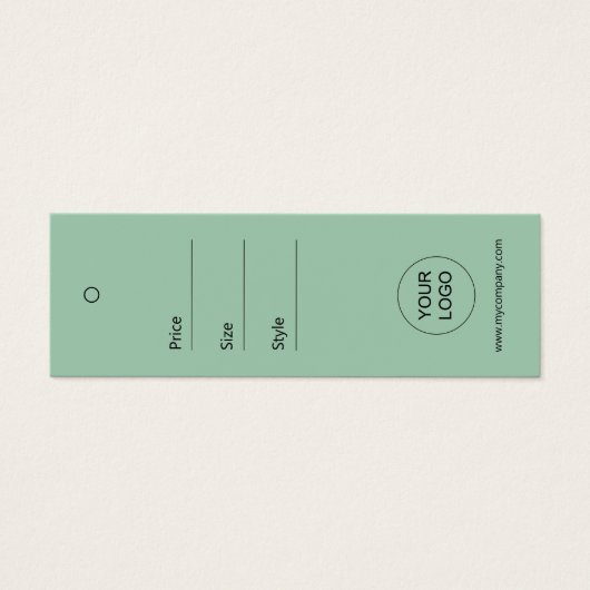 Groen en Blauw Levendig en Vet Bloempatroon Label Mini Visitekaartjes (Voorkant)