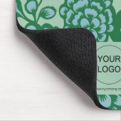 Groen en Blauw Levendig en Vet Bloempatroon Muismat (Hoek)