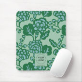 Groen en Blauw Levendig en Vet Bloempatroon Muismat (Met muis)