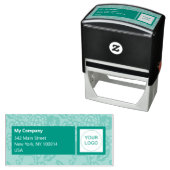 Groen en Blauw Levendig en Vet Bloempatroon Zelfinktende Stempel (In situ)