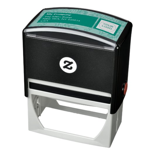 Groen en Blauw Levendig en Vet Bloempatroon Zelfinktende Stempel (Product)