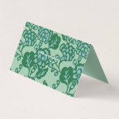 Groen en Blauw Levendig, Vet Bloempatroon Teken Visitekaartje (Achterkant)