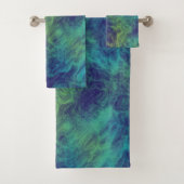groen en blauw Marmer abstract Bad Handdoek (Insitu)