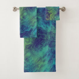 groen en blauw Marmer abstract Bad Handdoek