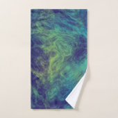 groen en blauw Marmer abstract Bad Handdoek (Handdoek)