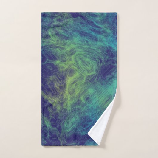 groen en blauw Marmer abstract Bad Handdoek (Handdoek)