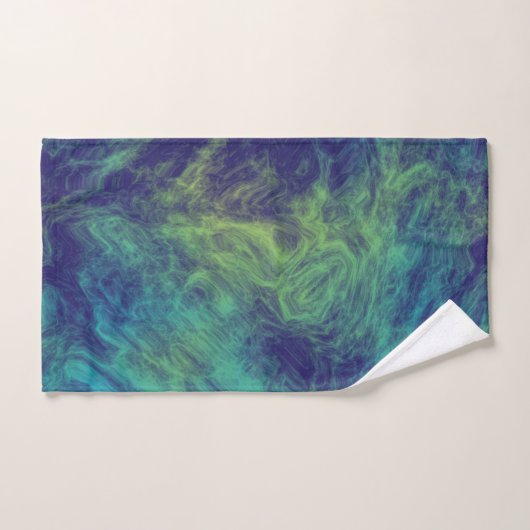 groen en blauw Marmer abstract Bad Handdoek (Handdoek)