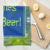 Groen en Blauw Modern Theedoek (Quarter Fold)