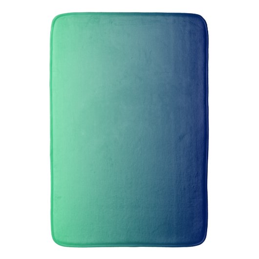 Groen en blauw ombre badmat (Voorkant Verticaal)