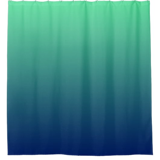 Groen en blauw ombre douchegordijn (Voorkant)