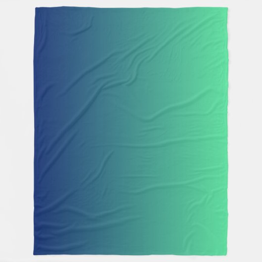Groen en blauw ombre fleece deken (Voorkant)