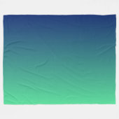 Groen en blauw ombre fleece deken (Voorkant (Horizontaal))