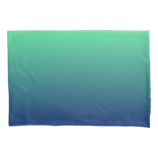 Groen en blauw ombre kussensloop (Voorkant)