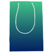 Groen en blauw ombre medium cadeauzakje (Voorkant)