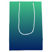 Groen en blauw ombre medium cadeauzakje (Achterkant)