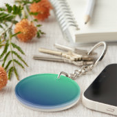 Groen en blauw ombre sleutelhanger (Voorkant Rechts)
