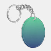 Groen en blauw ombre sleutelhanger (Voorkant Links)