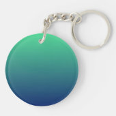 Groen en blauw ombre sleutelhanger (Achterkant)