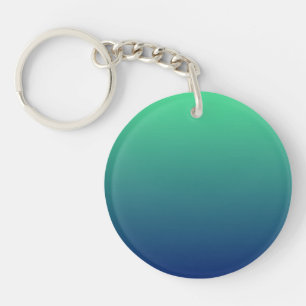 Groen en blauw ombre sleutelhanger