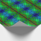 Groen en blauw omslagpapier cadeaupapier (Hoek)