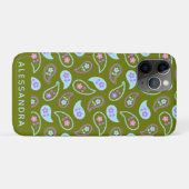 Groen en blauw paisley Floral Pattern, gepersonali Case-Mate iPhone Case (Achterkant (horizontaal))