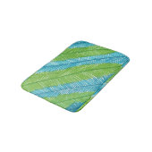 Groen en blauw palm lederen patroonplaat badmat (Gekanteld)