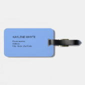 Groen en Blauw Palmblad Bagagelabel (Achterkant horizontaal)