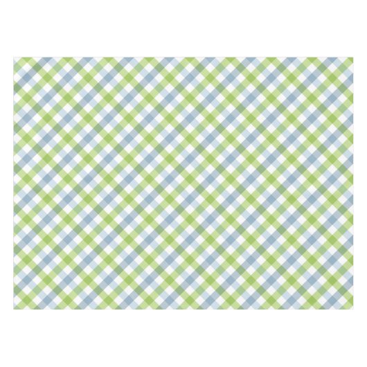 Groen en blauw pastaafje tafelkleed (Voorkant (Horizontaal))