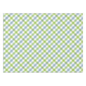 Groen En Blauw Pastel Gekruist Geruit Tafelkleed (Voorkant (Horizontaal))