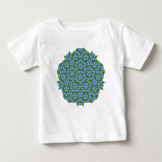 Groen en blauw Penrose Rhombus Patroon (Voorkant)