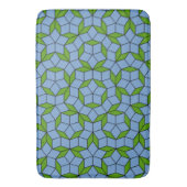 Groen en blauw Penrose Rhombus Patroon Badmat (Voorkant Verticaal)