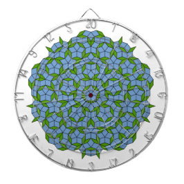 Groen en blauw Penrose Rhombus Patroon Dartbord