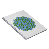Groen en blauw Penrose Rhombus Patroon Notitieboek (Rechterzijde)
