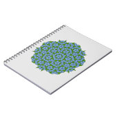 Groen en blauw Penrose Rhombus Patroon Notitieboek (Linkerzijde)