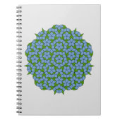 Groen en blauw Penrose Rhombus Patroon Notitieboek (Voorkant)