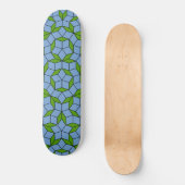 Groen en blauw Penrose Rhombus Patroon Persoonlijk Skateboard (Voorkant)