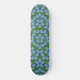 Groen en blauw Penrose Rhombus Patroon Persoonlijk Skateboard