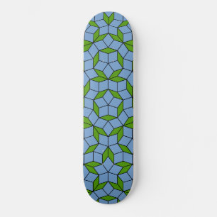 Groen en blauw Penrose Rhombus Patroon Persoonlijk Skateboard