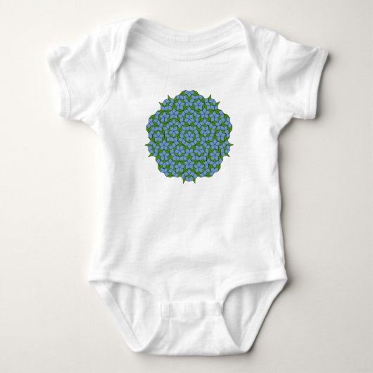 Groen en blauw Penrose Rhombus Patroon Romper (Voorkant)