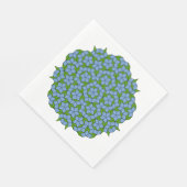 Groen en blauw Penrose Rhombus Patroon Servet (Hoek)